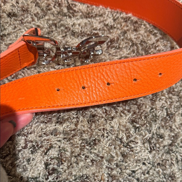 2000s Dolce & Gabbana Orange Leather Belt main image 13